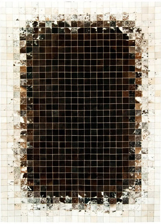 Сиыр терісінен кілем Mosaic col.1 | Өлшемі: 120 x 180 см