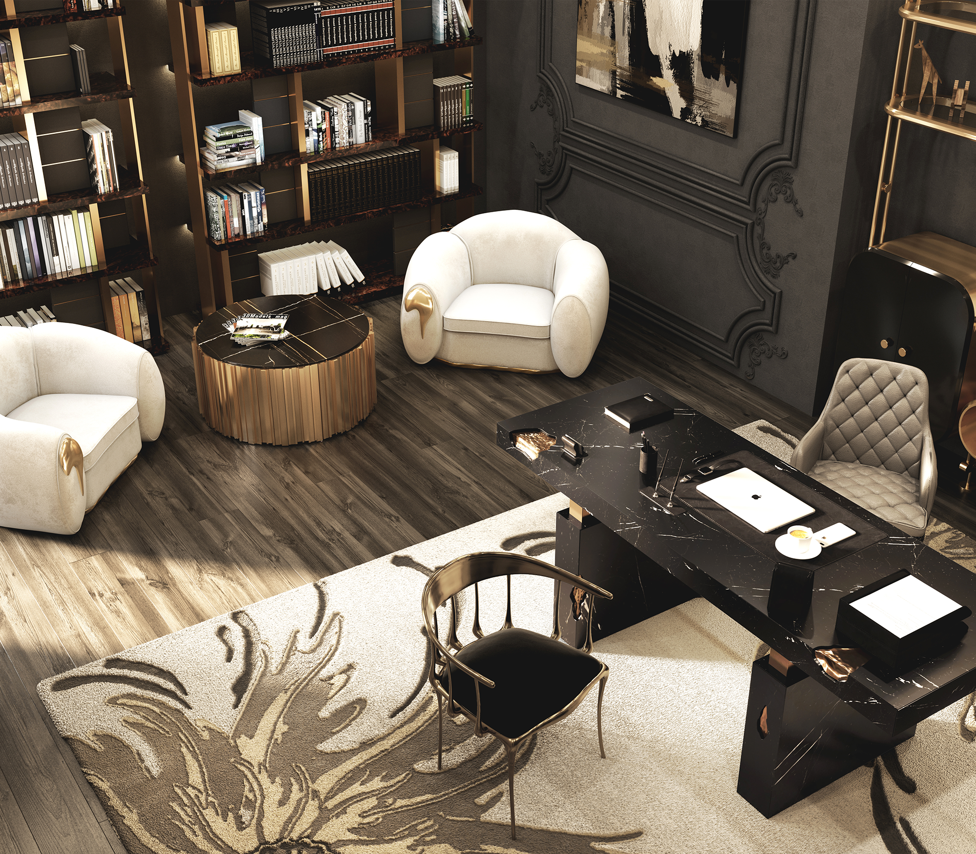 Письменный стол Dominion Nero Marquina