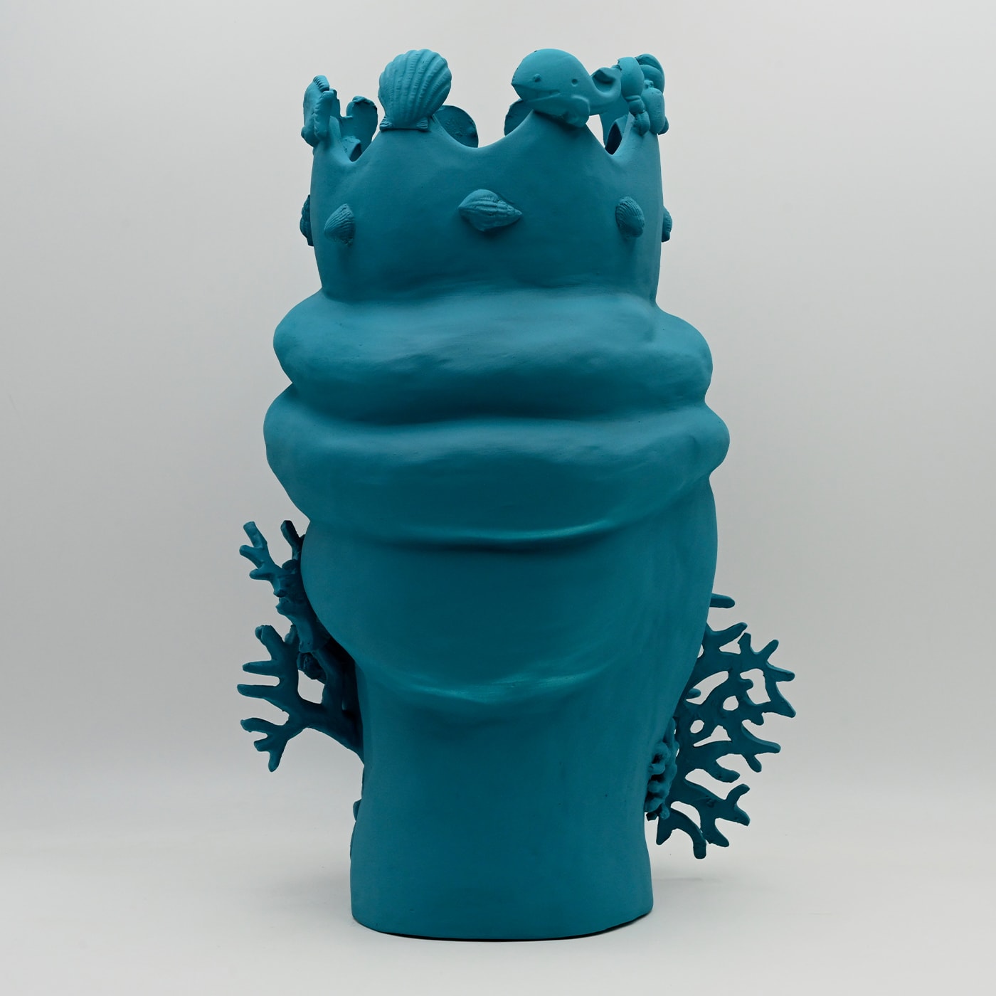 Скульптура цвета морской волны ручной работы Moor's Head