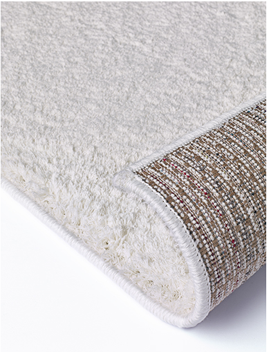 Ковер белого цвета с эффектом потертости Shabby