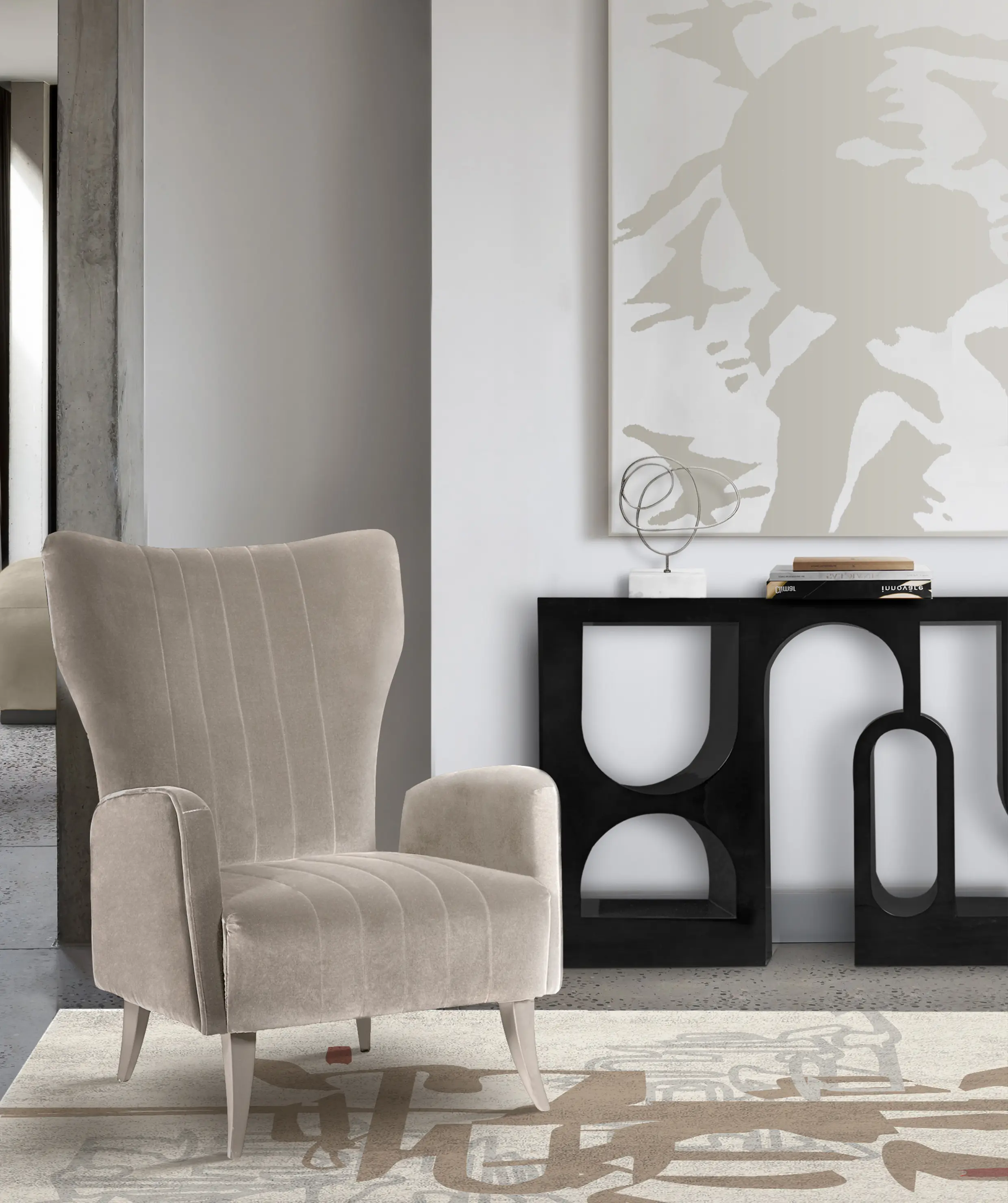 Глянцевая консоль черная Premium