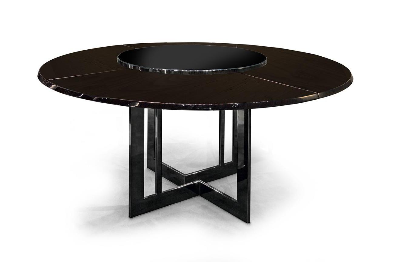Стол круглый дизайнерский Crafted Round | Конфигурация: С поворотным столиком | Размер: Ø 160 см