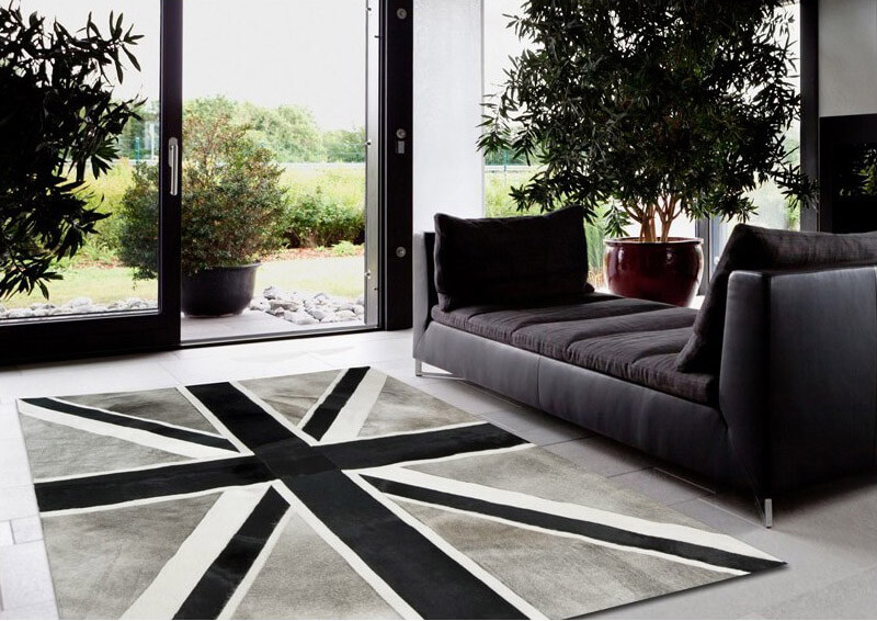 Ковер из коровьей шкуры Union Jack col.2 | Размер: 135 x 185 см