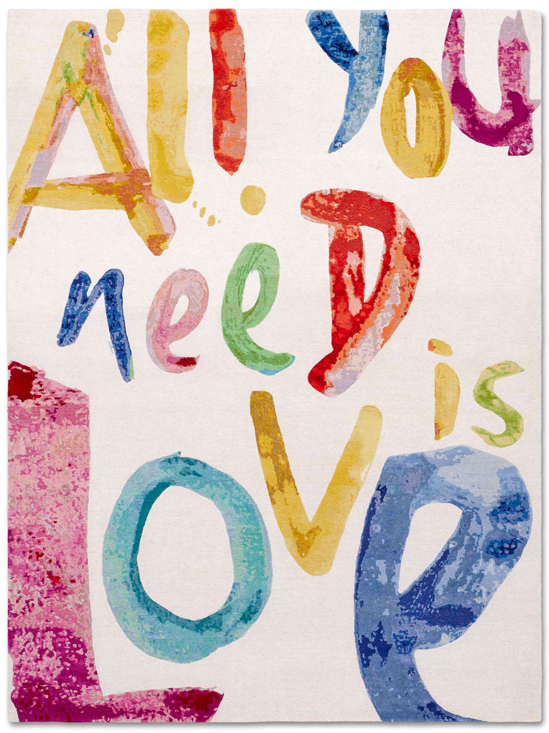 Роскошный ковер ручной работы All You Need Is Love