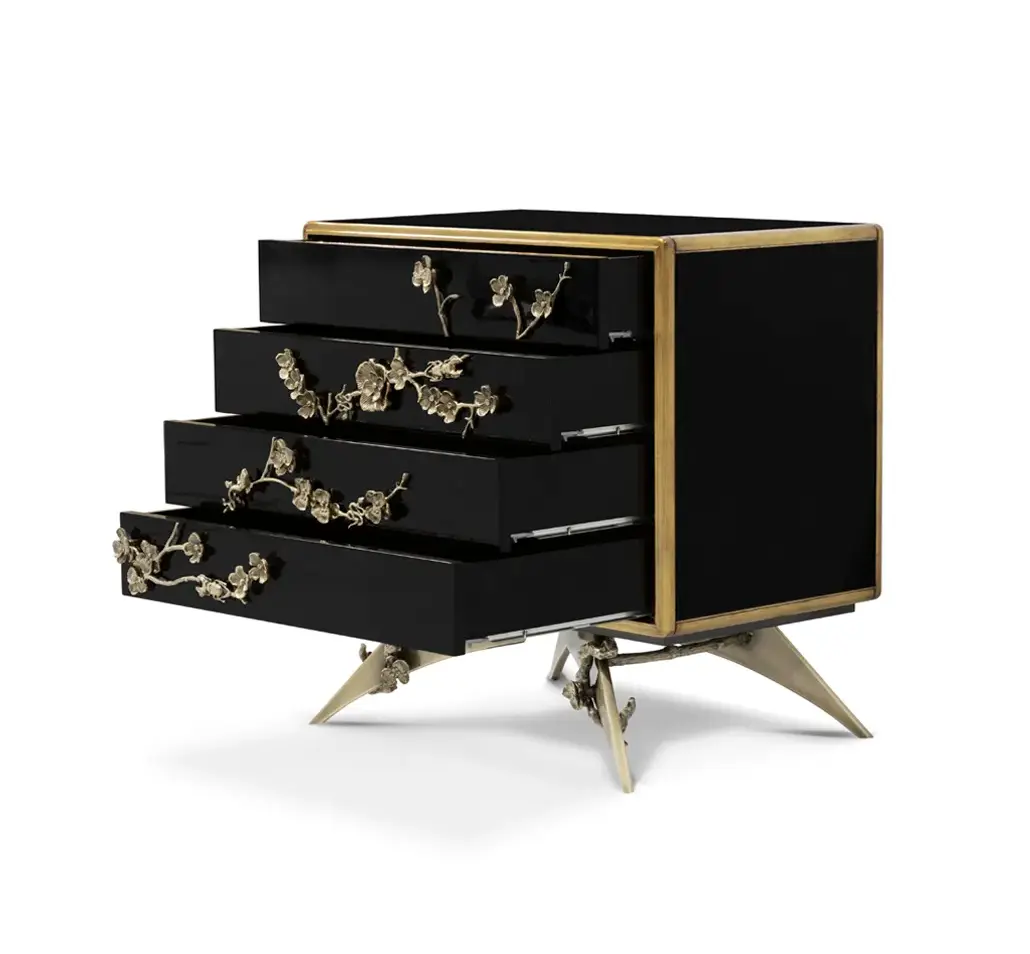 Тумба прикроватная с лаковой отделкой Mirage