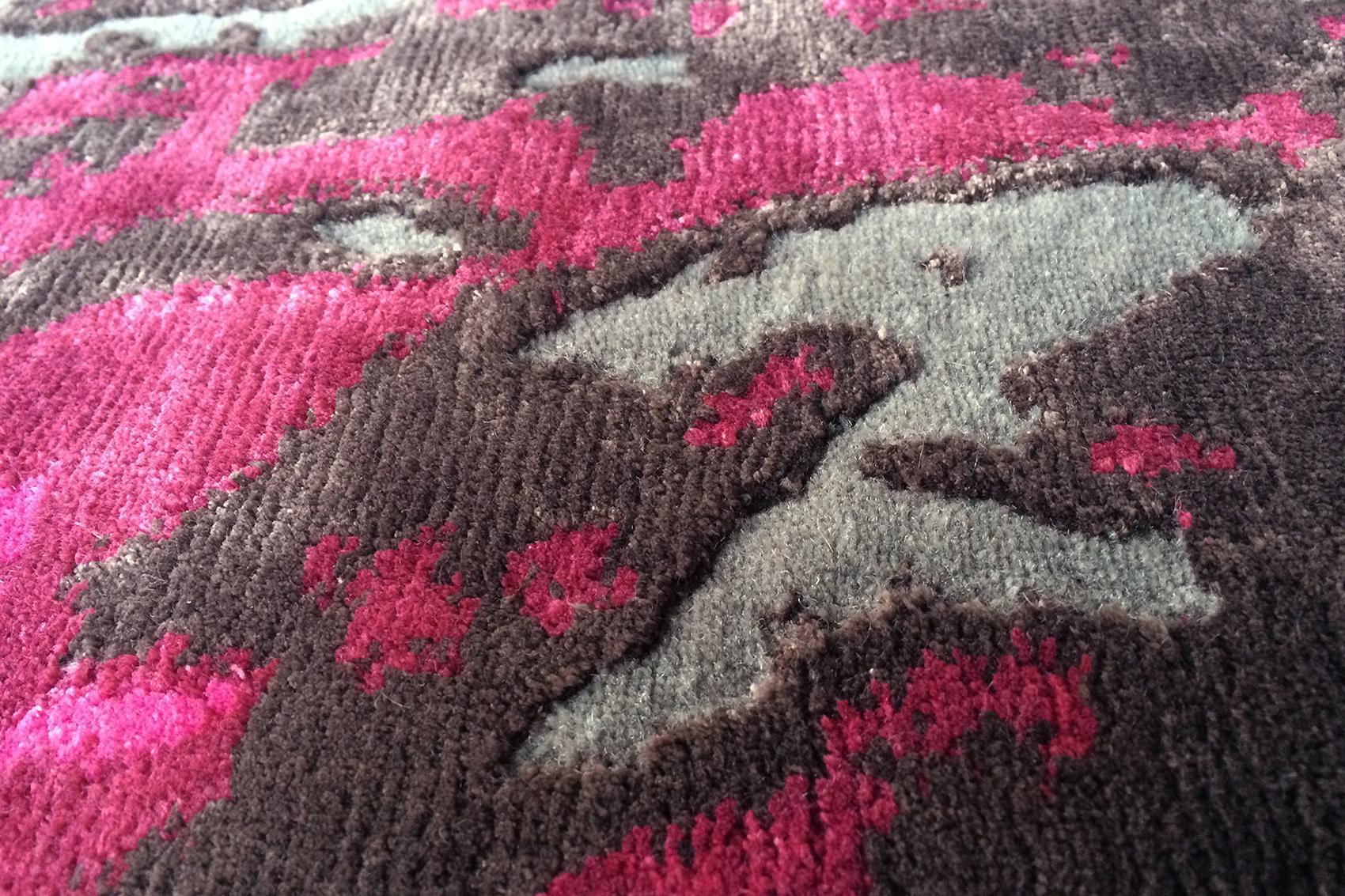 Fuchsia түсті Grass кілемі | Өлшемі: 200 x 300 см