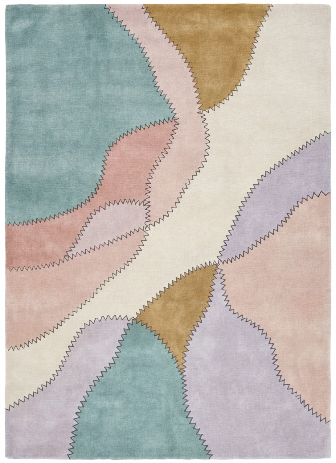 Қолмен тоқылған кілем Pastel Collage Rose