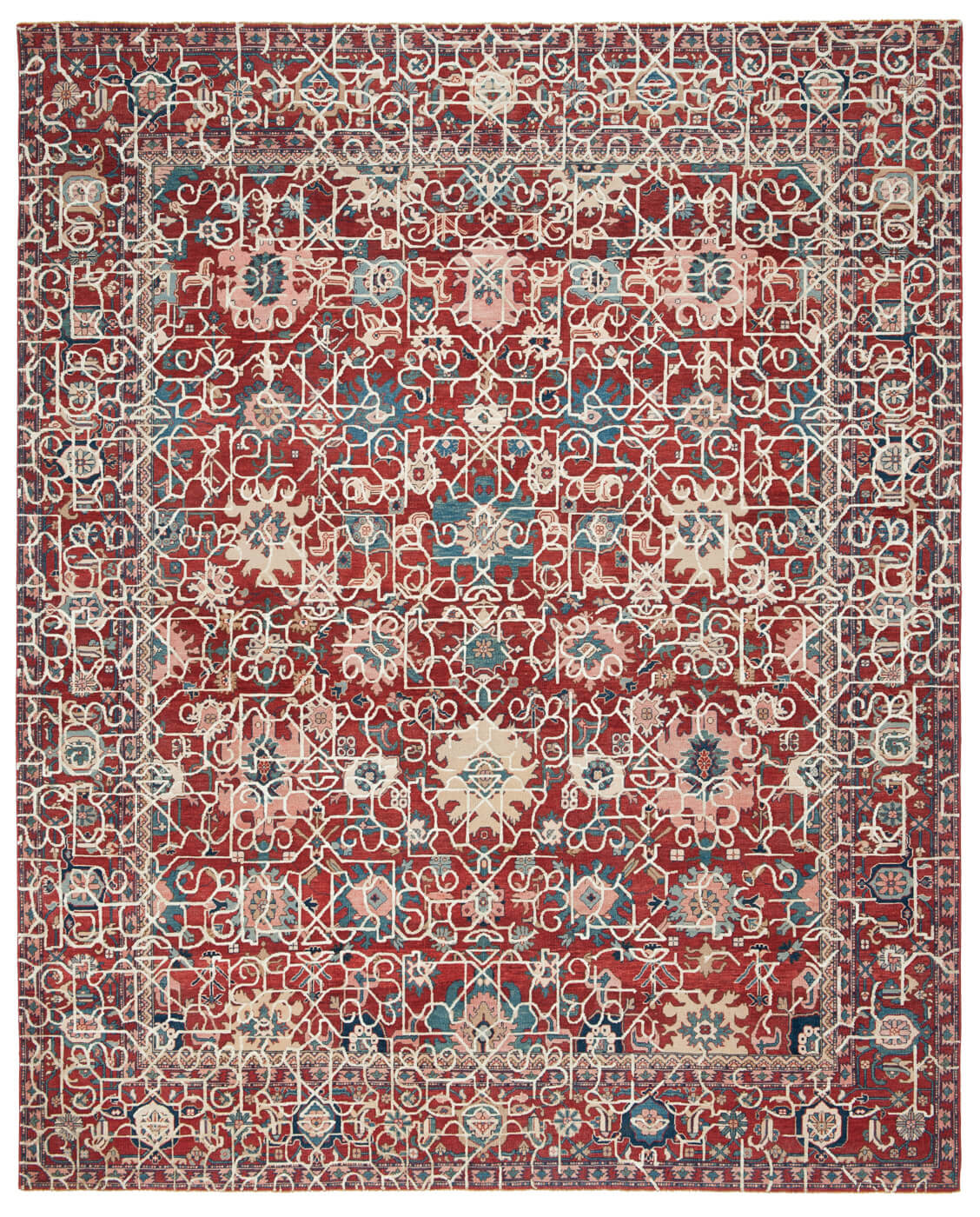 Шелковый ковер Bidjar Kingscross Hayat1 Red White