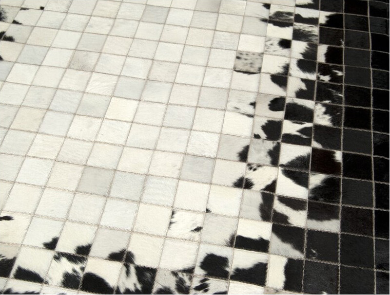 Сиыр терісінен кілем Mosaic col.5 | Өлшемі: 100 x 160 см