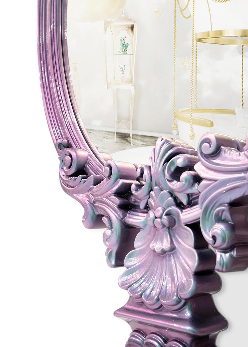 Настенное зеркало для детей Mystic Chameleon Pink