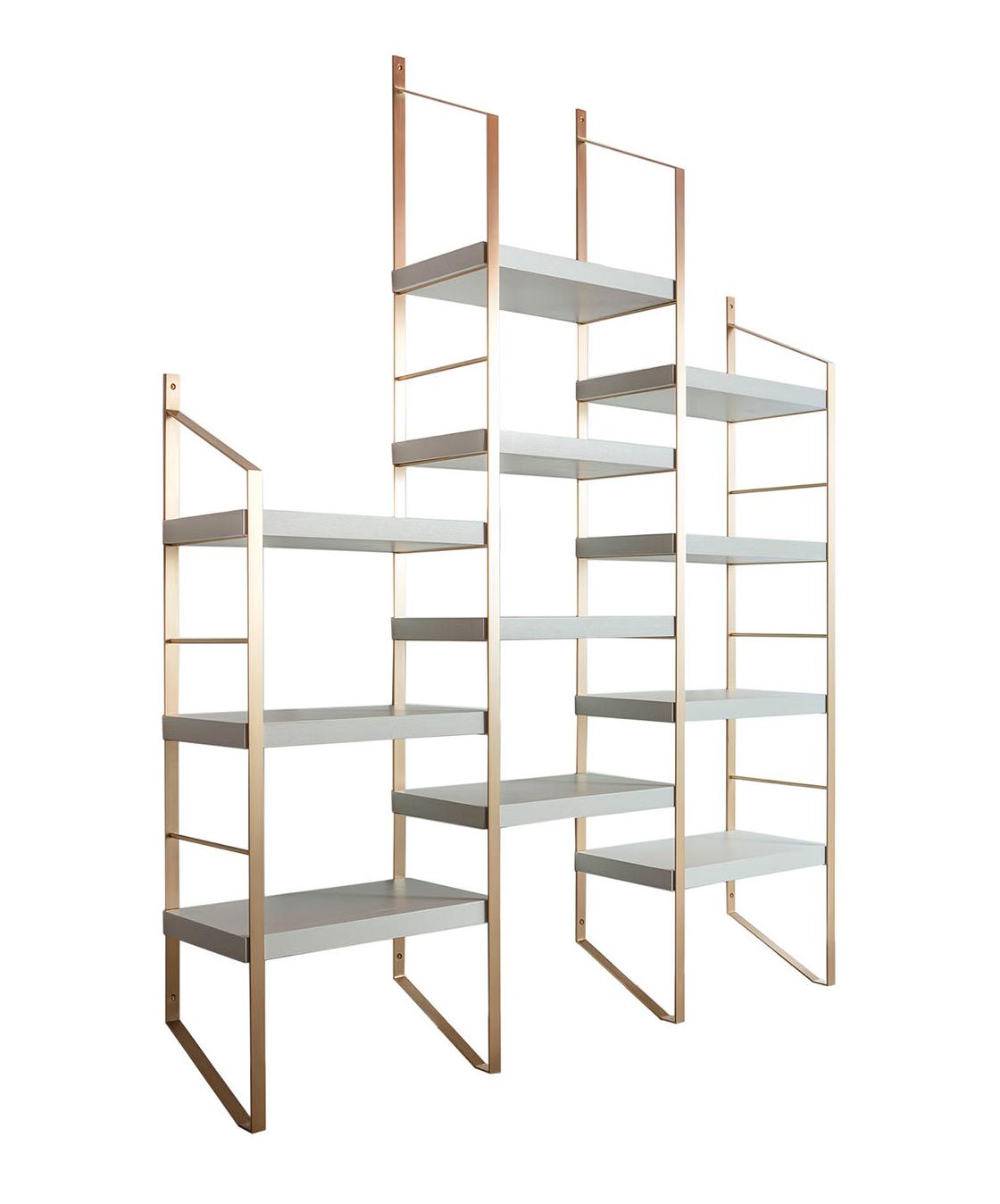 Многоярусный дизайнерский книжный шкаф