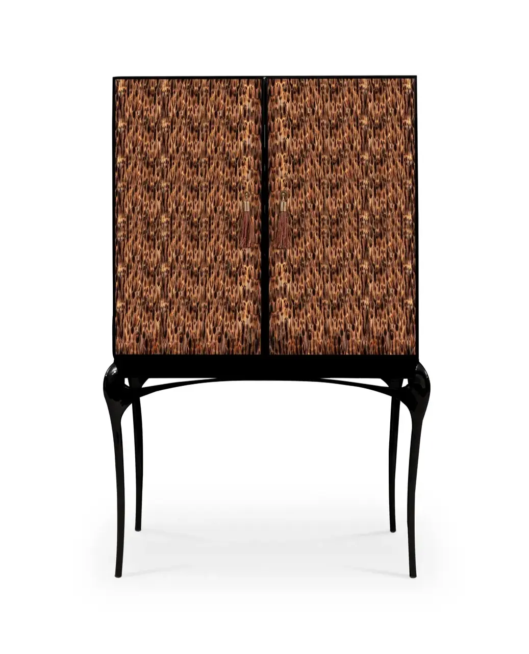 Барный шкаф с золотым пером Allure