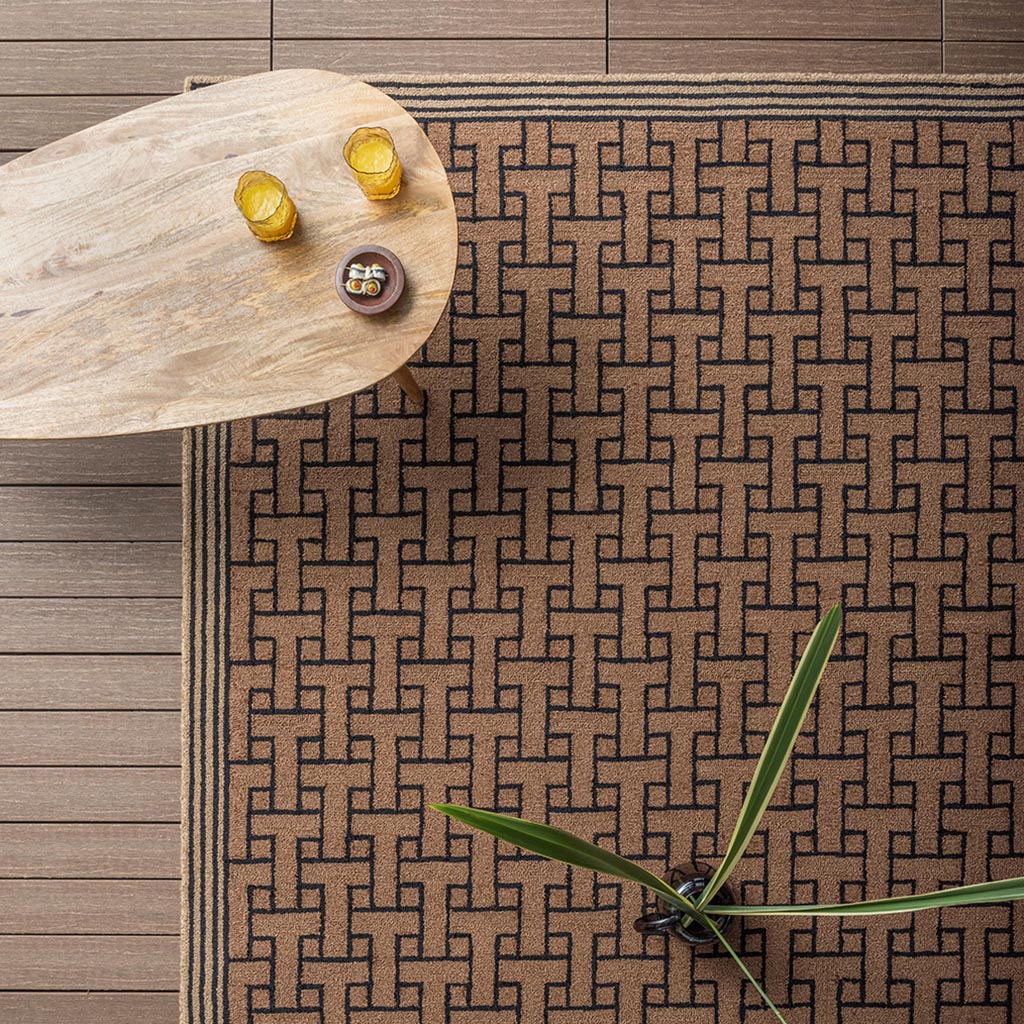 Ковер уличный Monogram Brown | Размер: 160 x 230 см