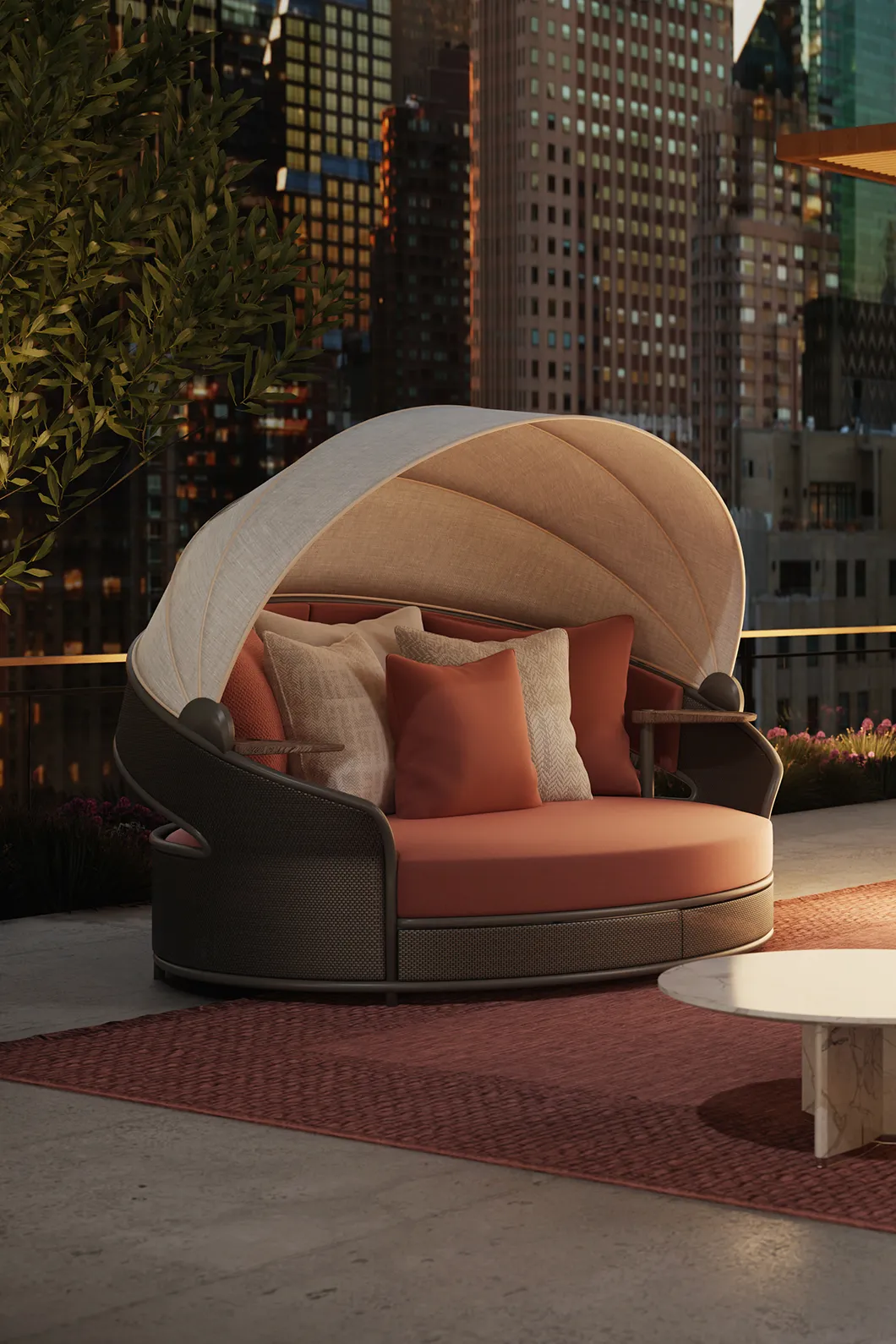 Кровать Crown серо-коричневая