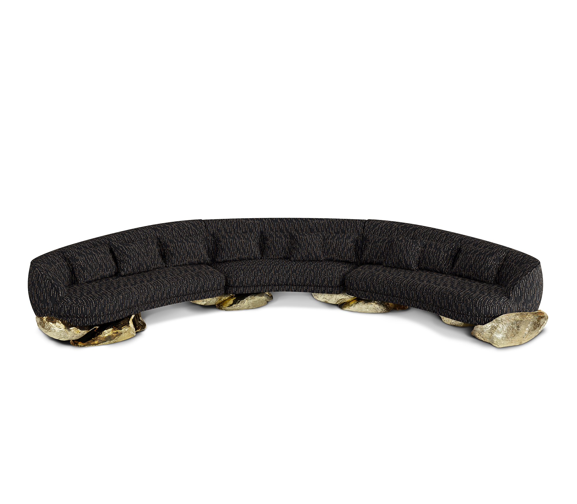 Изогнутый диван Angora Black