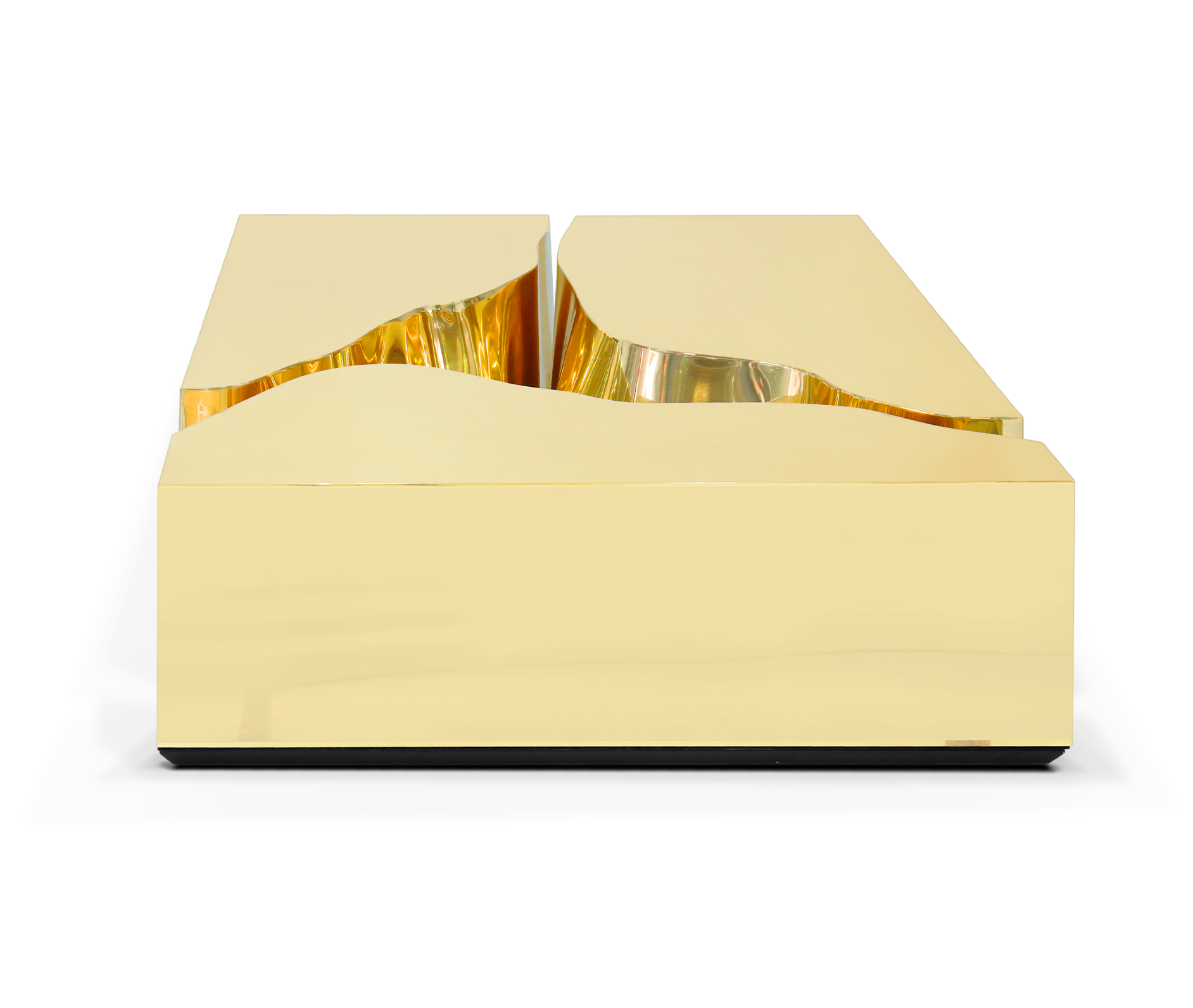 Журнальный стол Fissure Gold Leaf