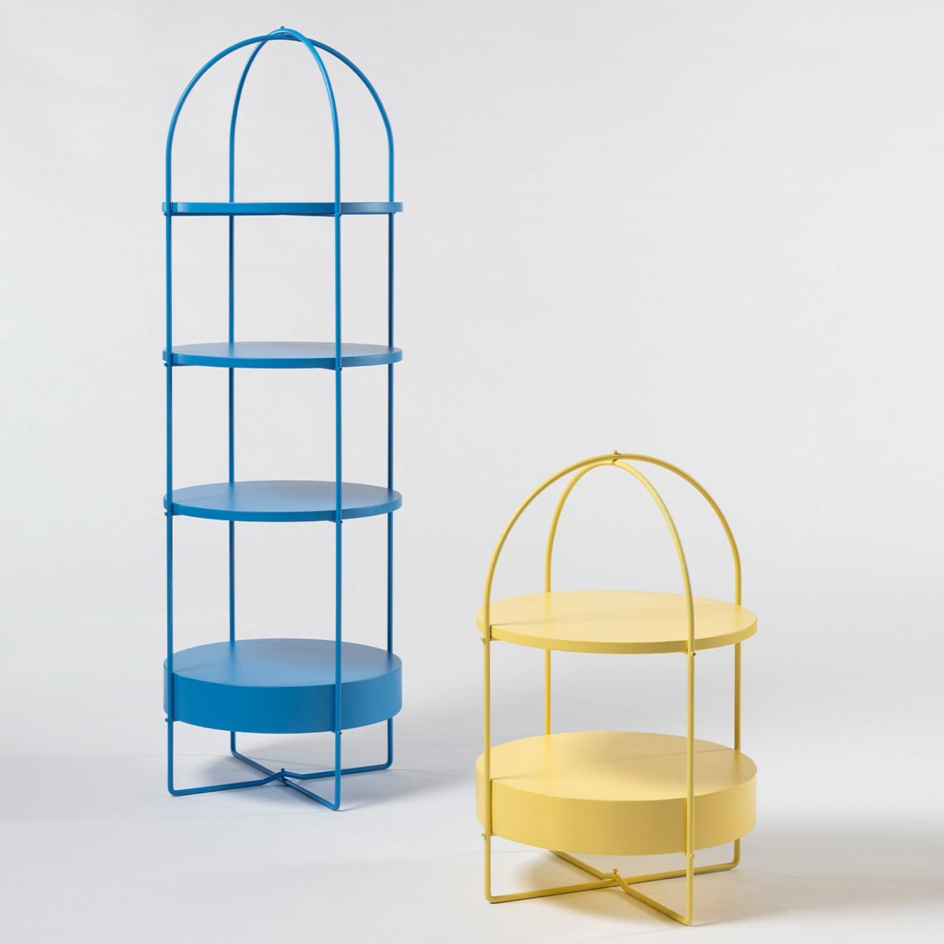 Яркий желтый приставной столик