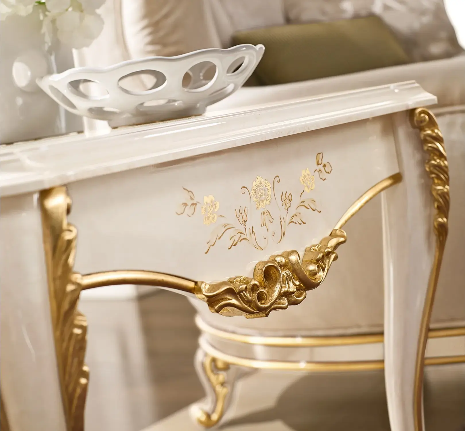 Жанама үстел Italian Ivory/Gold
