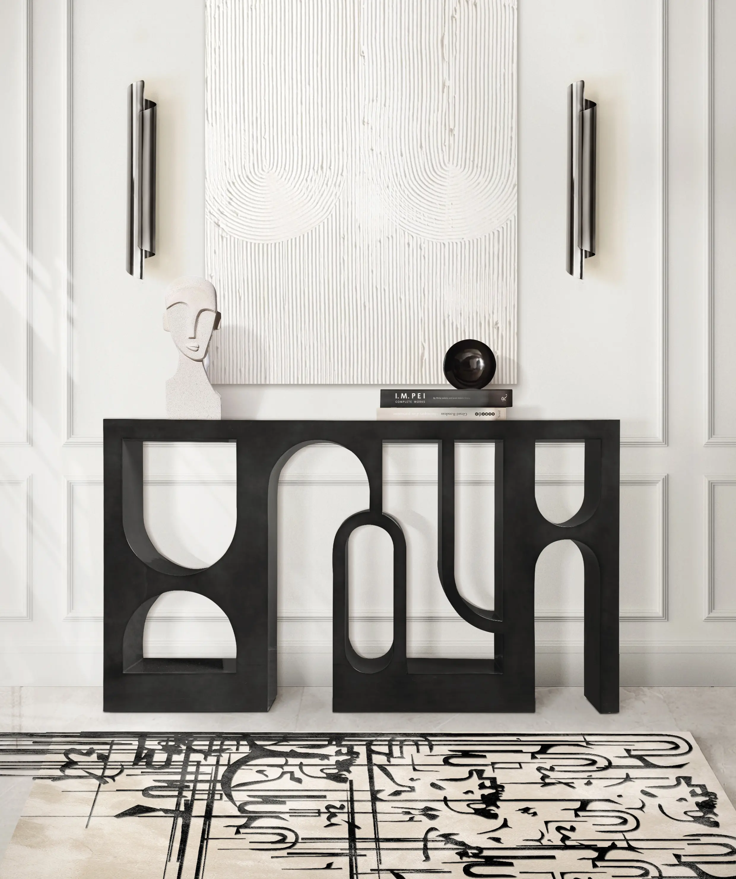 Глянцевая консоль черная Premium