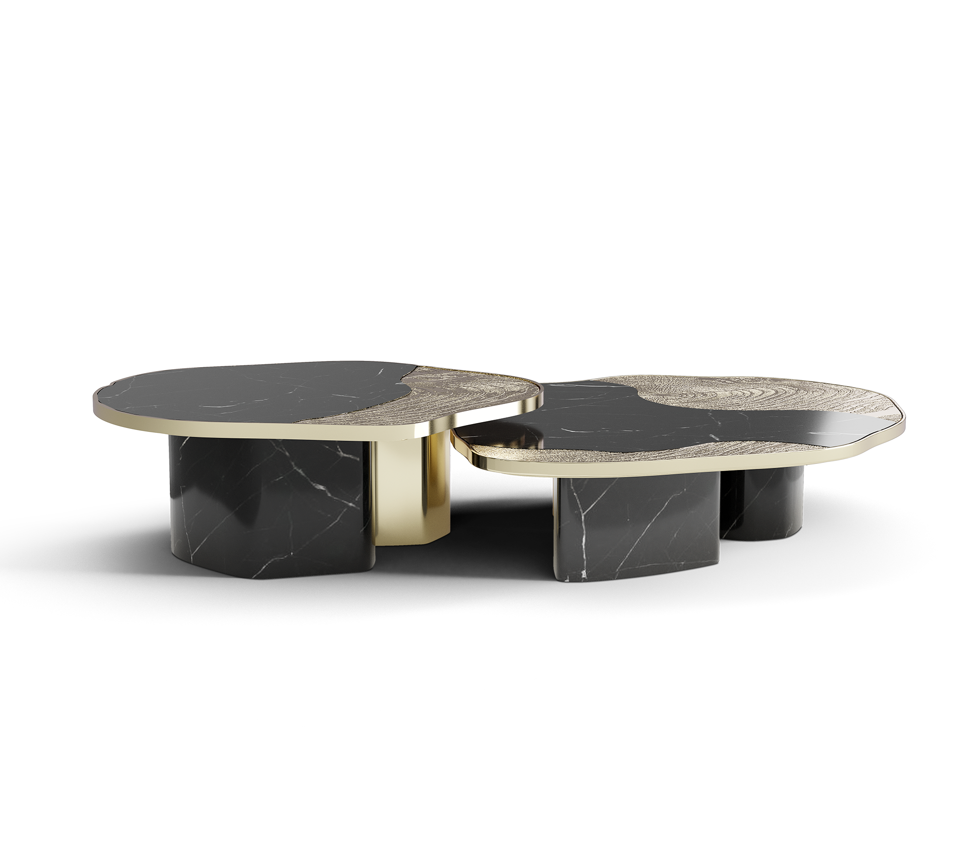 Набор столов Athena Nero Marble & Gold