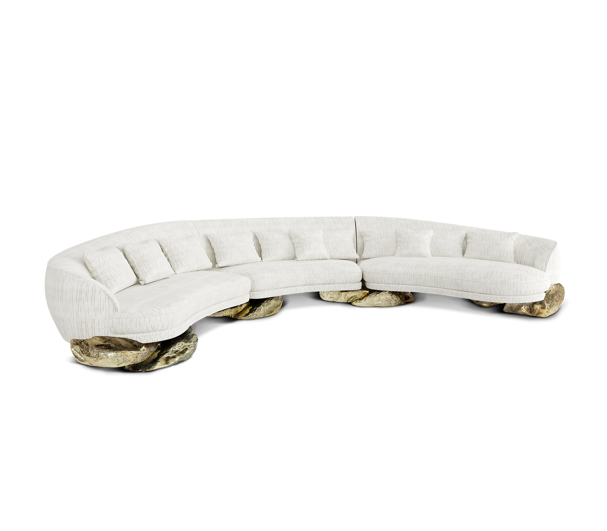 Изогнутый диван Angora White
