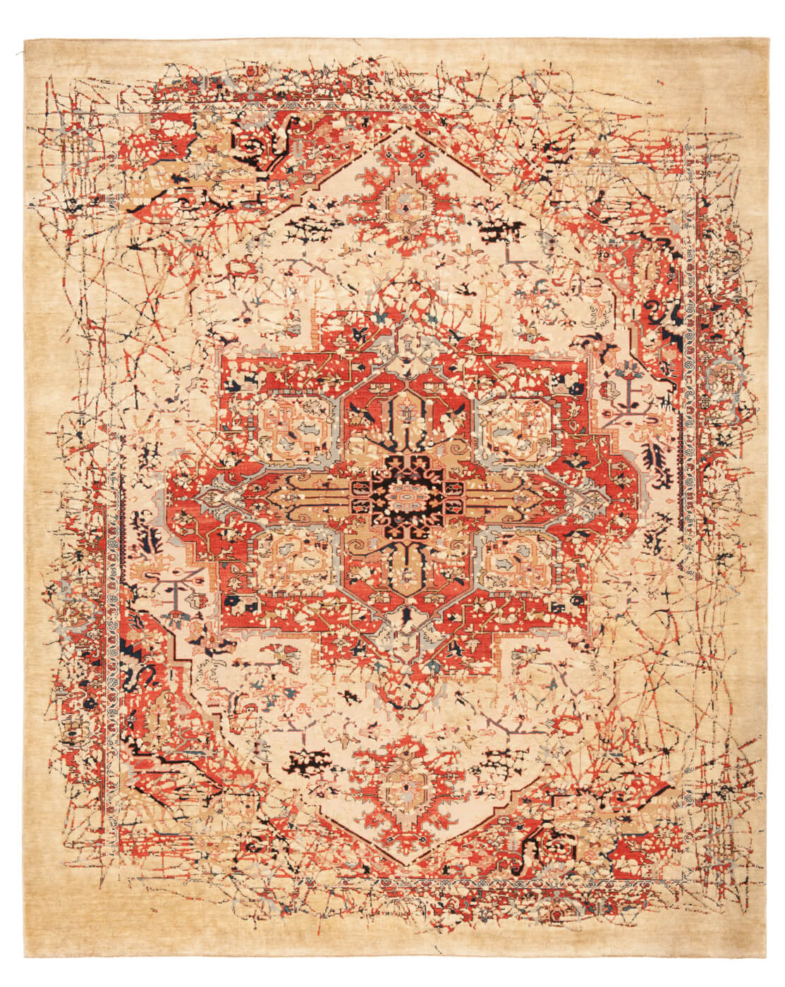 Жібек кілем Serapi Westminster Pleasure Red Beige | Өлшемі: 200 x 300 см