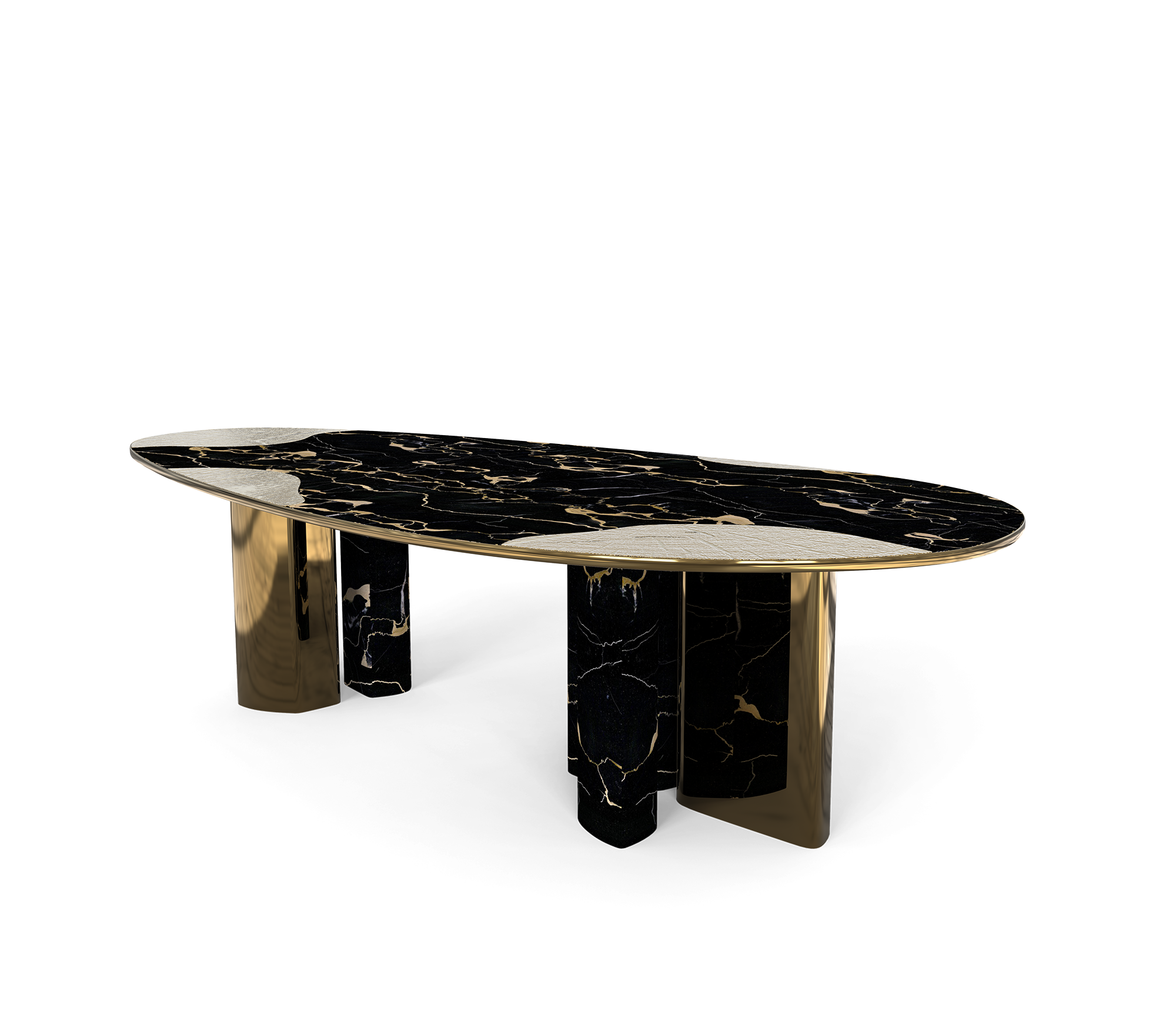 Ас үстелі Athena Portoro Marble & Patina