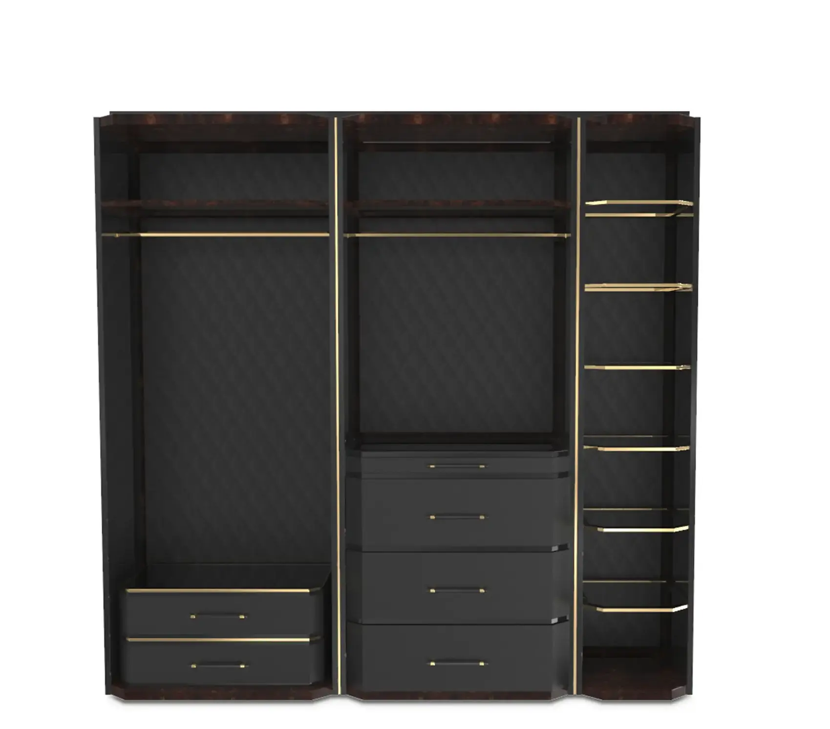 Гардероб черный Cadence