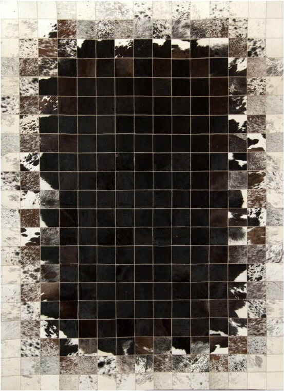 Сиыр терісінен кілем Mosaic col.2 | Өлшемі: 200 x 300 см