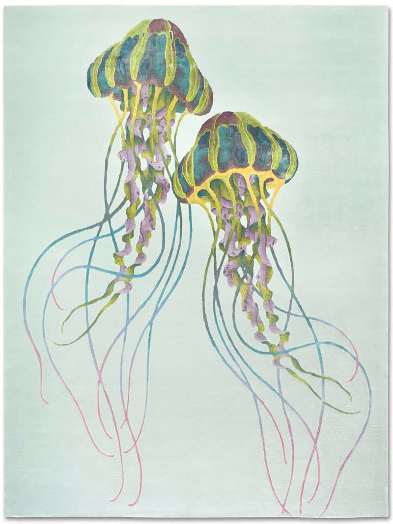 Қолмен жасалған кілем Jellyfish