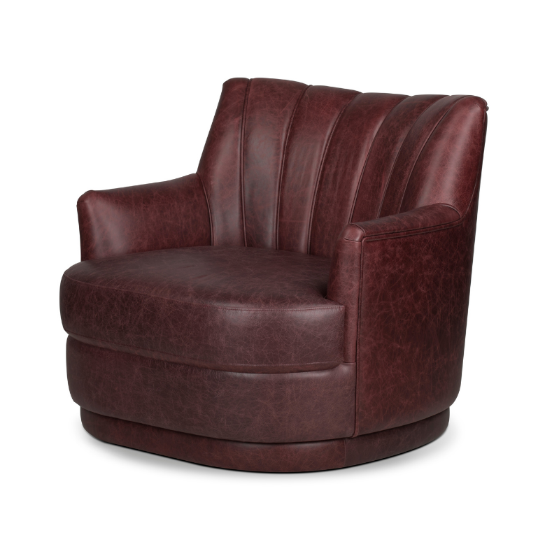 Одноместный диван из кожи