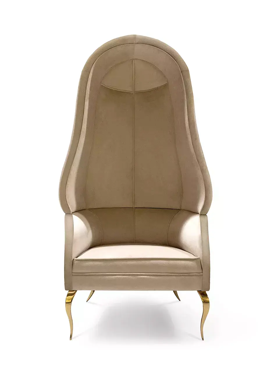 Кресло с тканевой спинкой Draperie