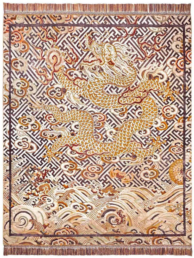 Қолмен жасалған кілем Dragon | Өлшемі: 274 x 365 см