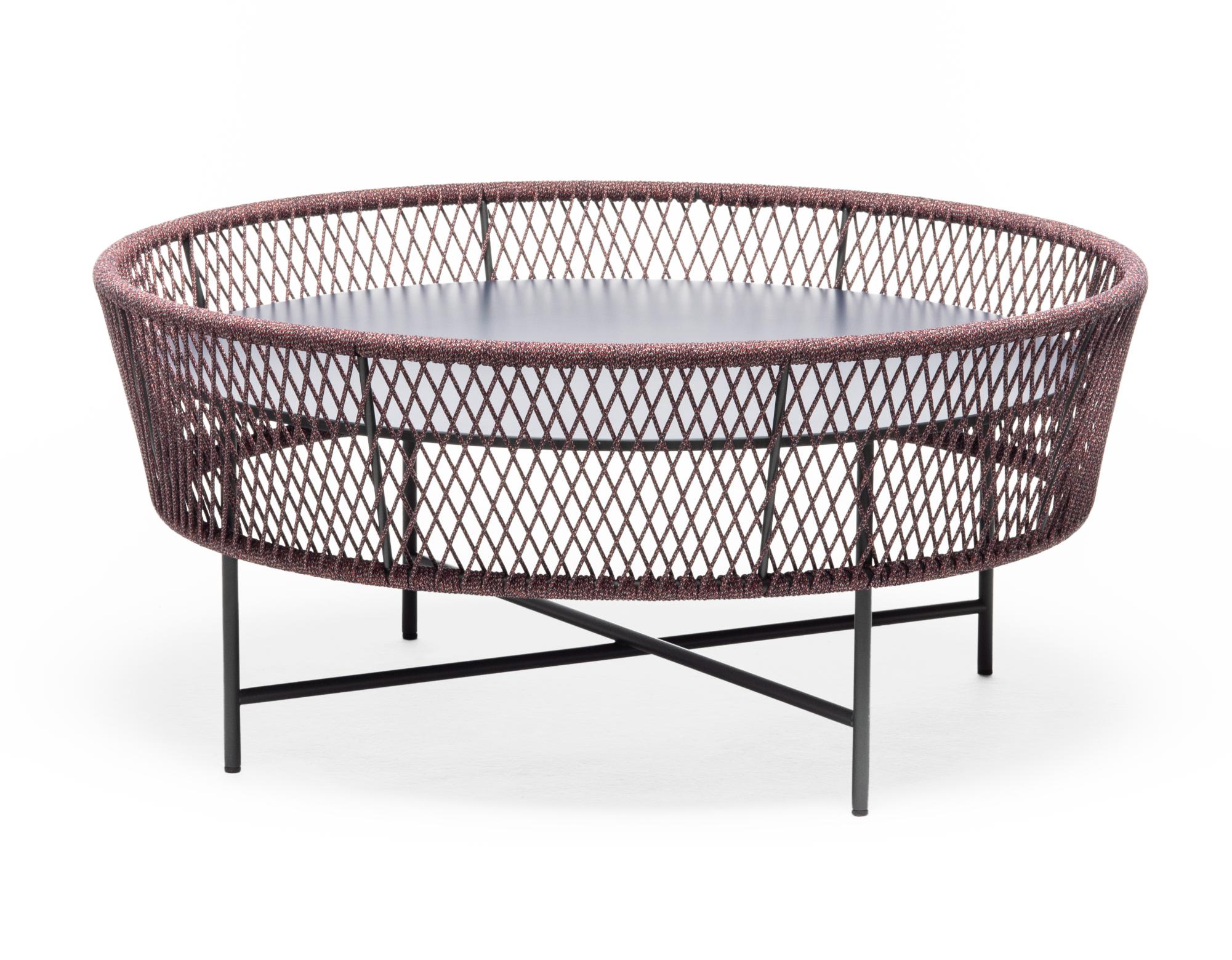 Көк-қызыл дөңгелек сыртқы журнал үстелі Tamburo LG