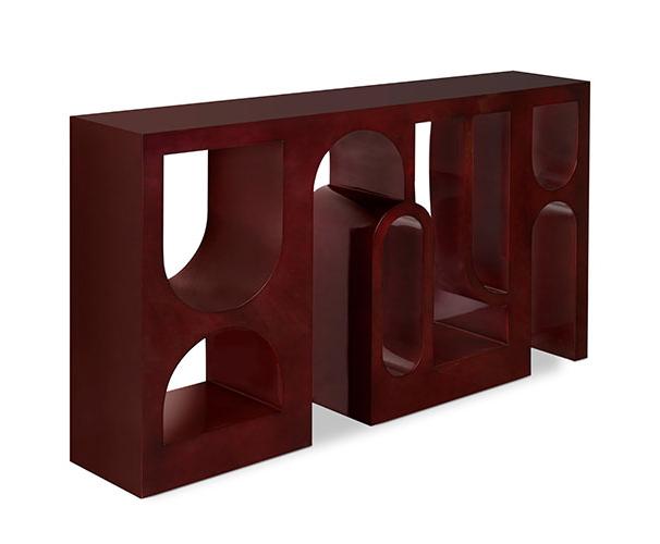 Глянцевая консоль красная Premium