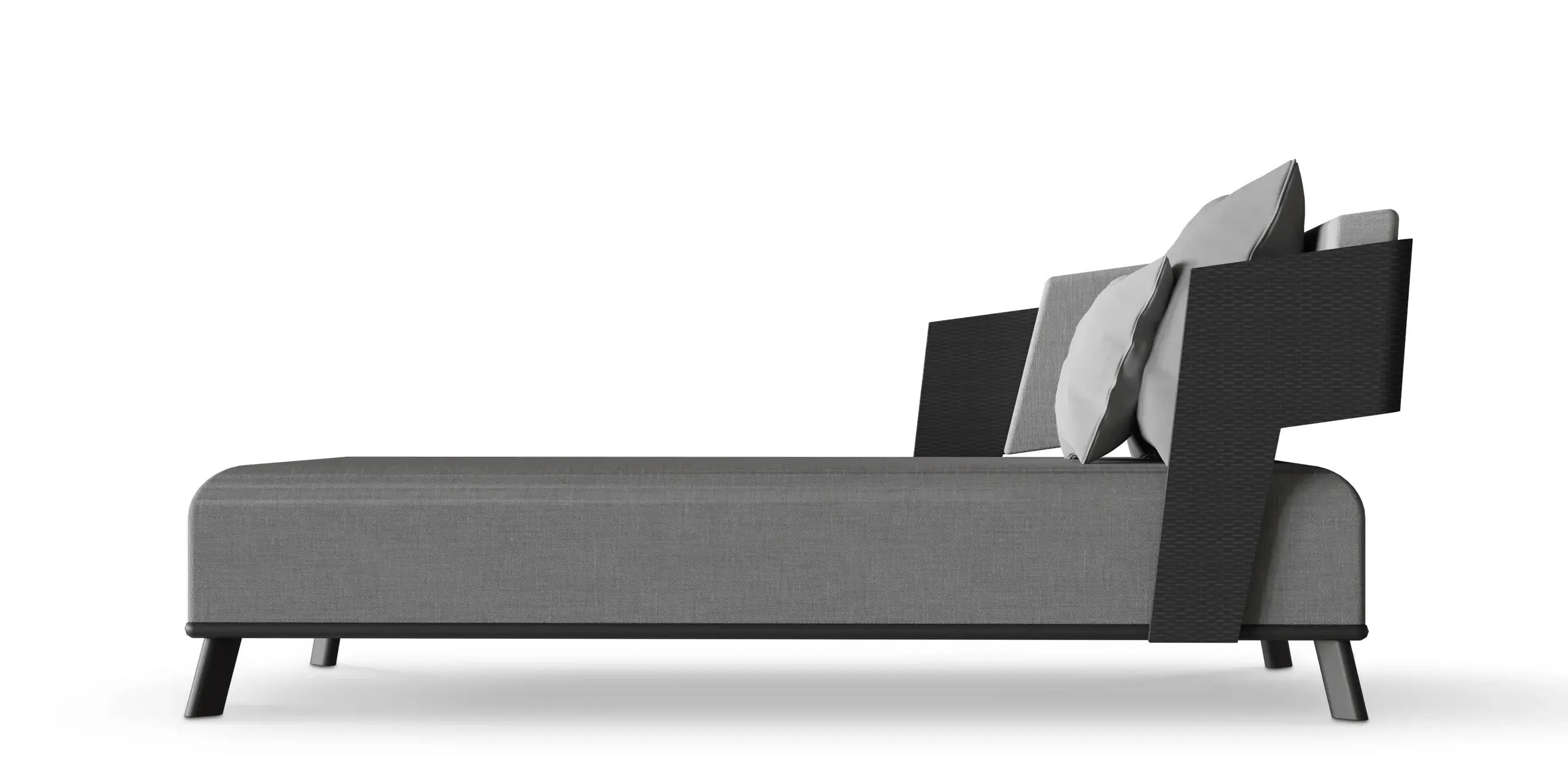 Шезлонг Crown серый