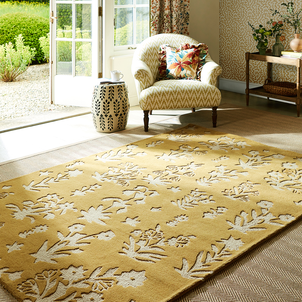 Жүн кілем Woodland Glade Gold 146806 | Өлшемі: 140 x 200 см
