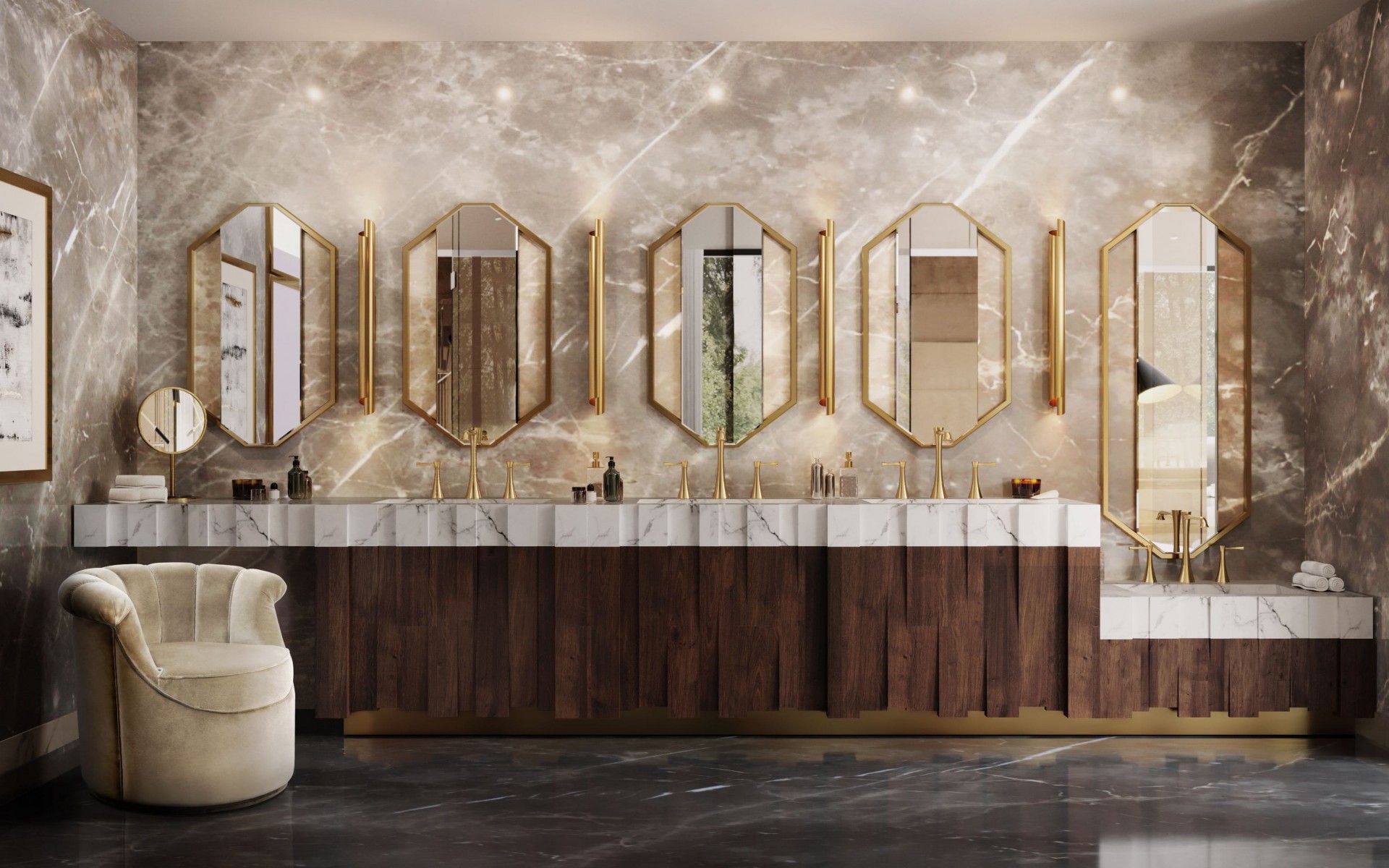 Тумба с раковиной Geoglyph - 1