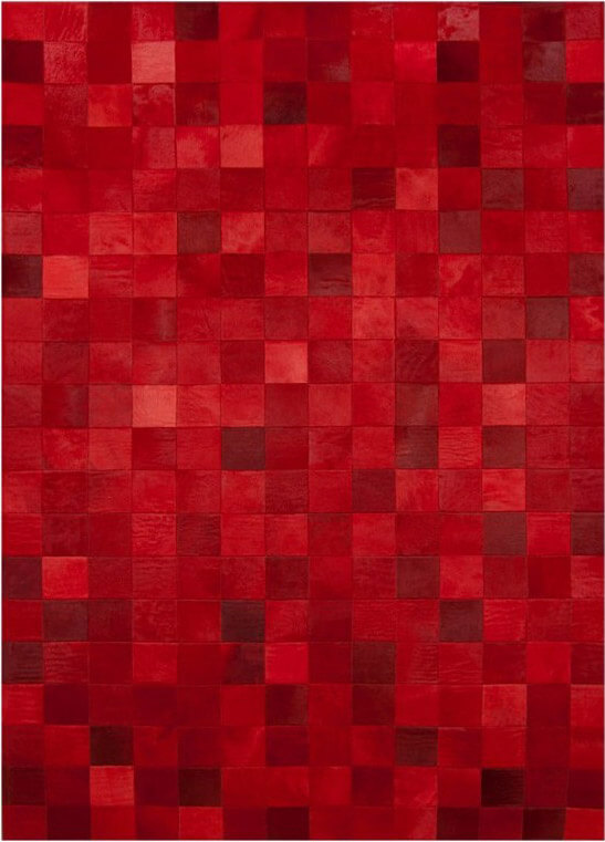 Ковер из коровьей шкуры Mosaic Red | Размер: 200 × 300 см