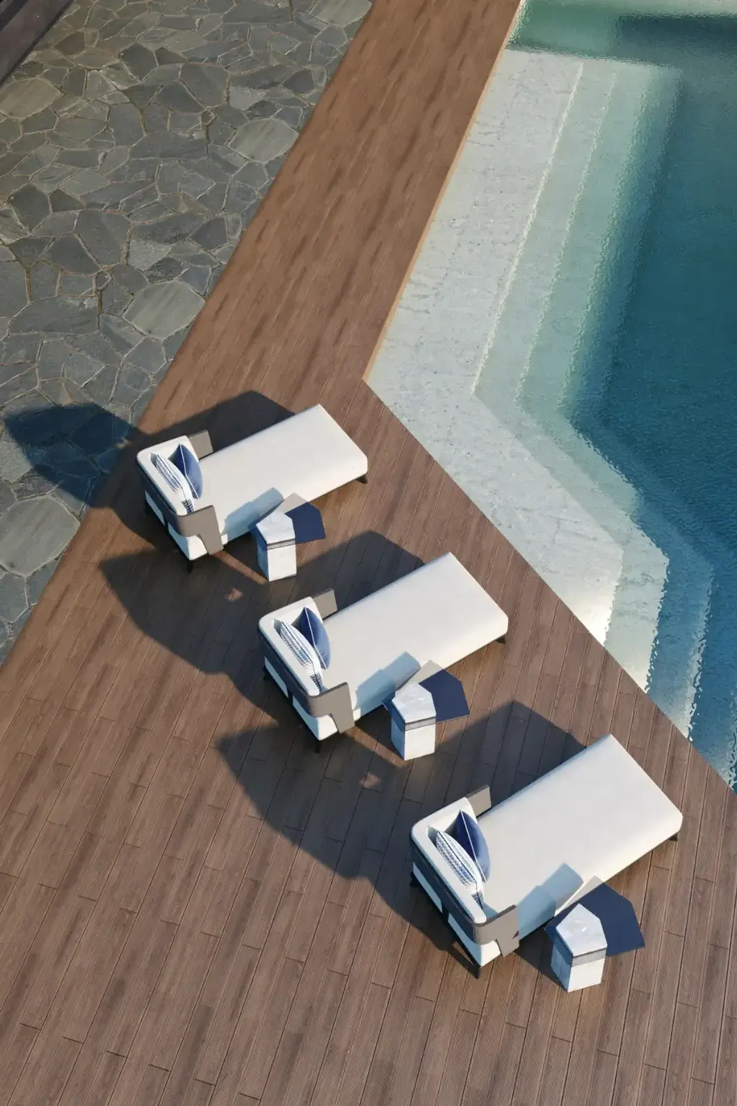 Шезлонг Crown серый - 2