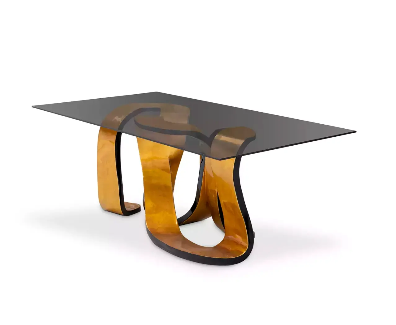 Обеденный стол с золотым листом Ribbon