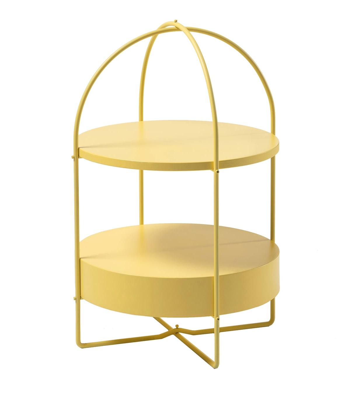 Яркий желтый приставной столик