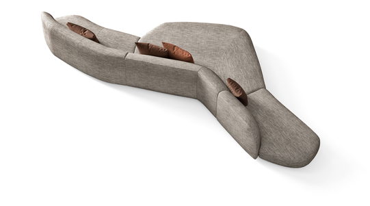 Модульный диван с потайными ножками FlexiForm