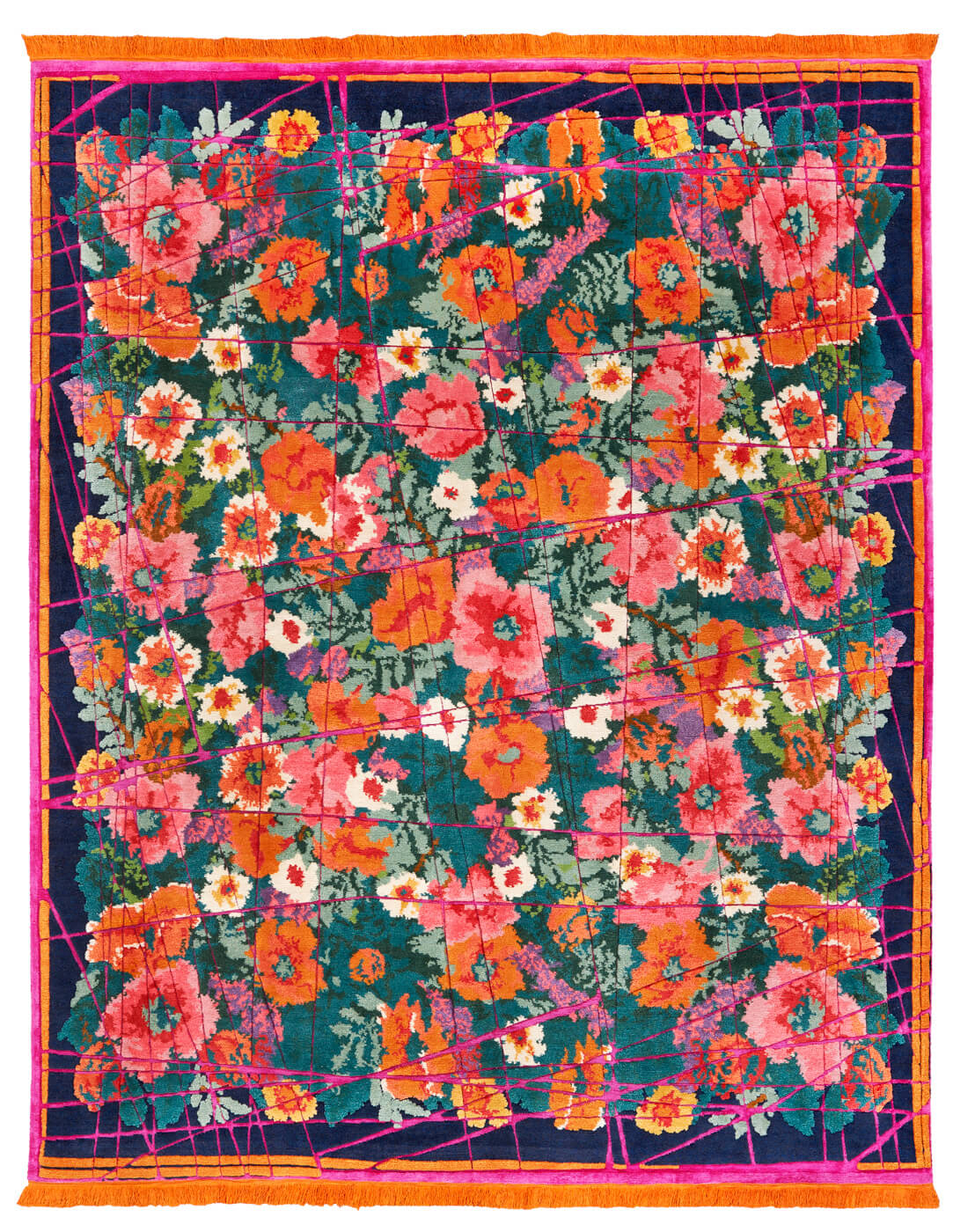 Кілем Scarlenka Allover Wrapped Darkblue Pink | Өлшемі: 200 x 300 см