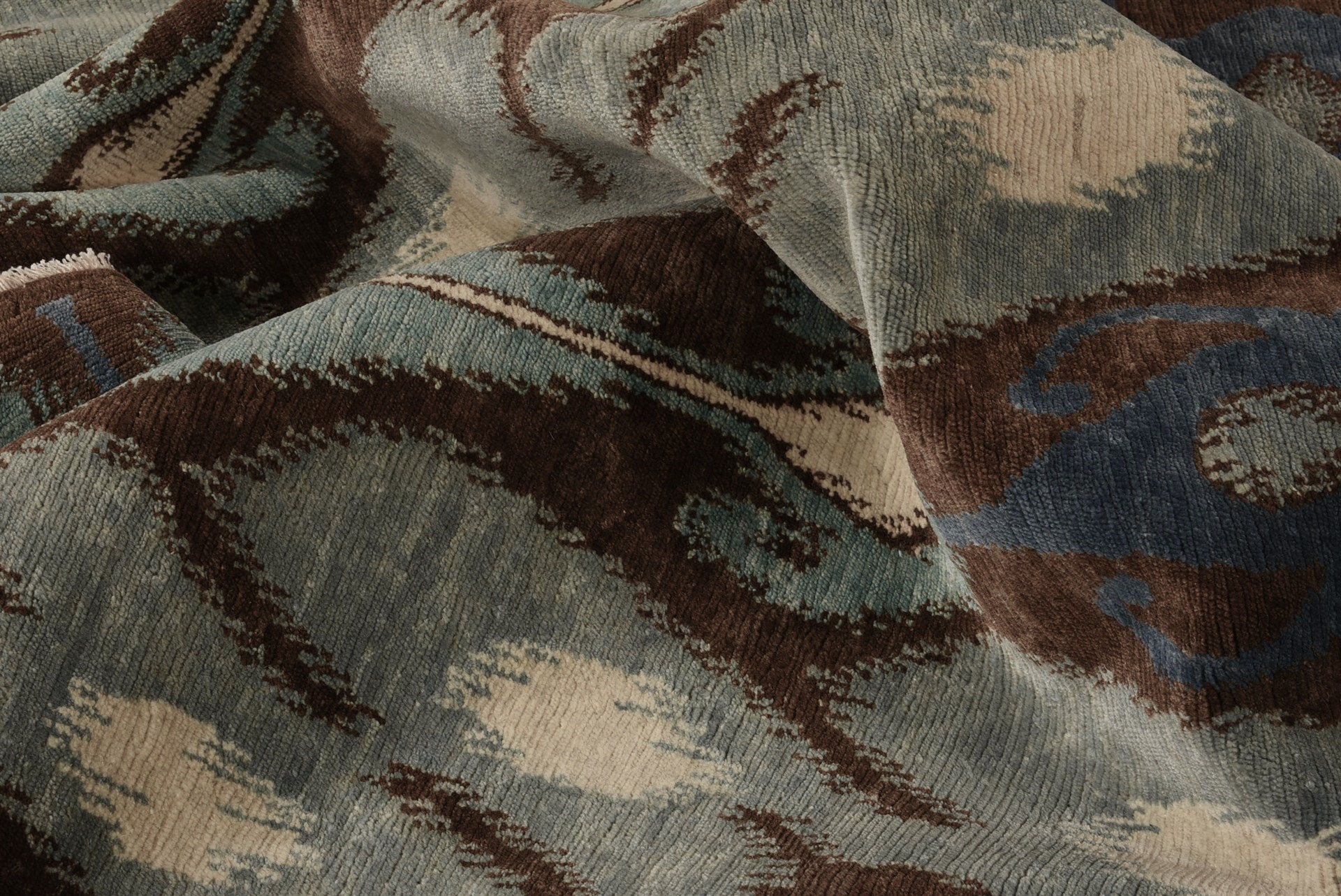 Шерстяной ковер Ikat ручной работы Five