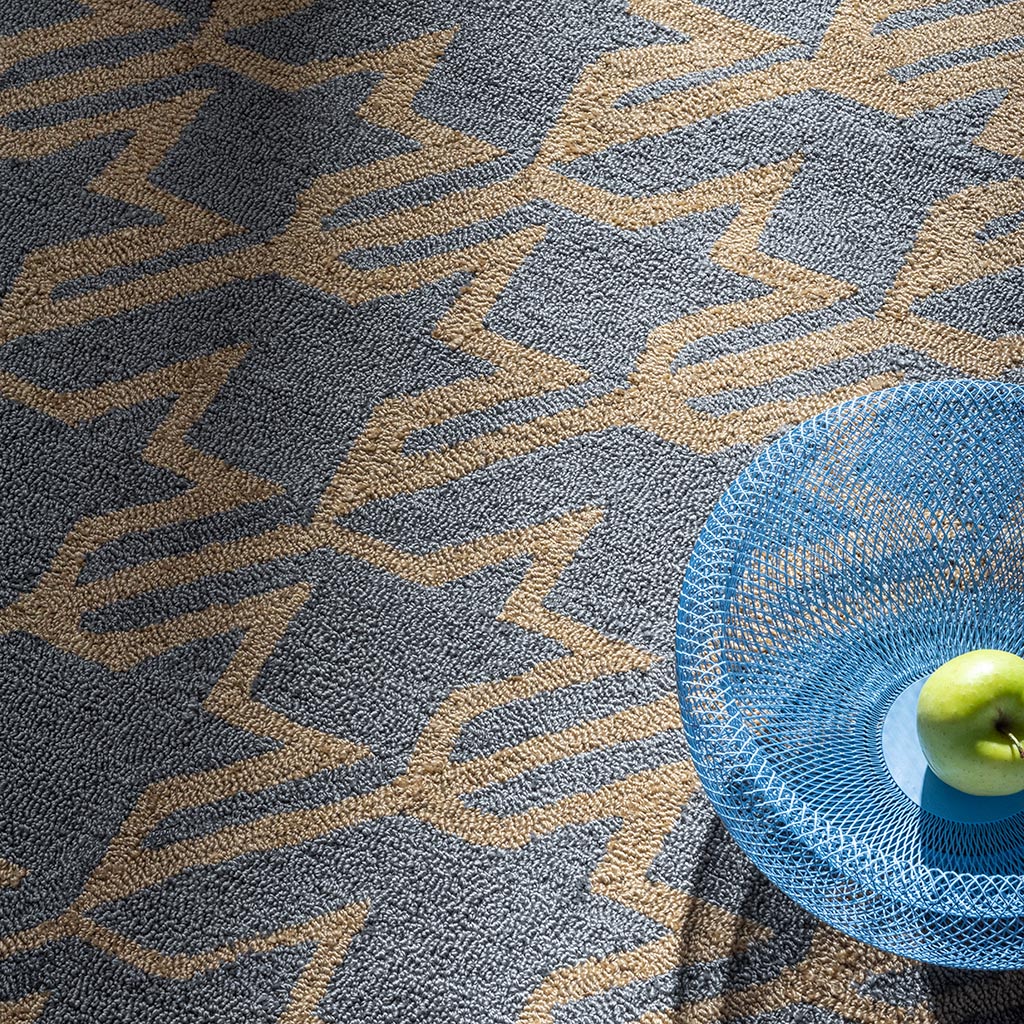 Кілем сыртқы Houndstooth Washed Blue | Өлшемі: 250 x 350 см
