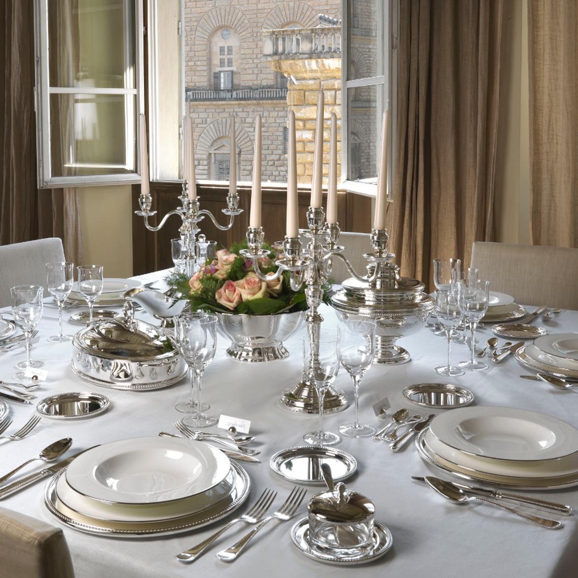 5 шамды сегізқырлы канделябр Silver-Plated Candelabrum - 5