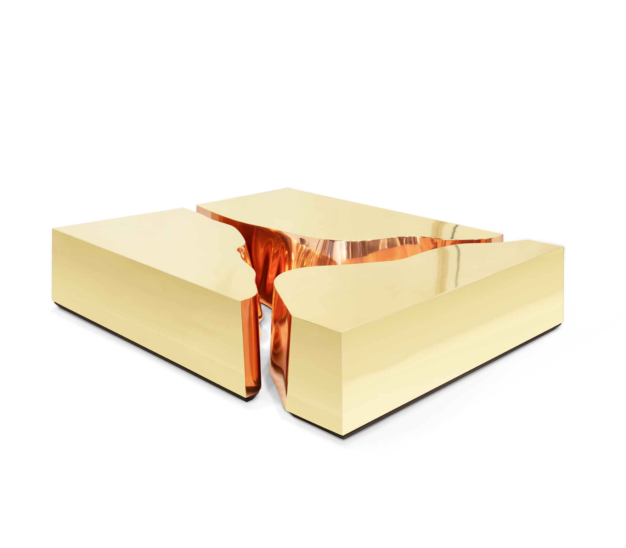 Журнальный стол Fissure Gold Copper