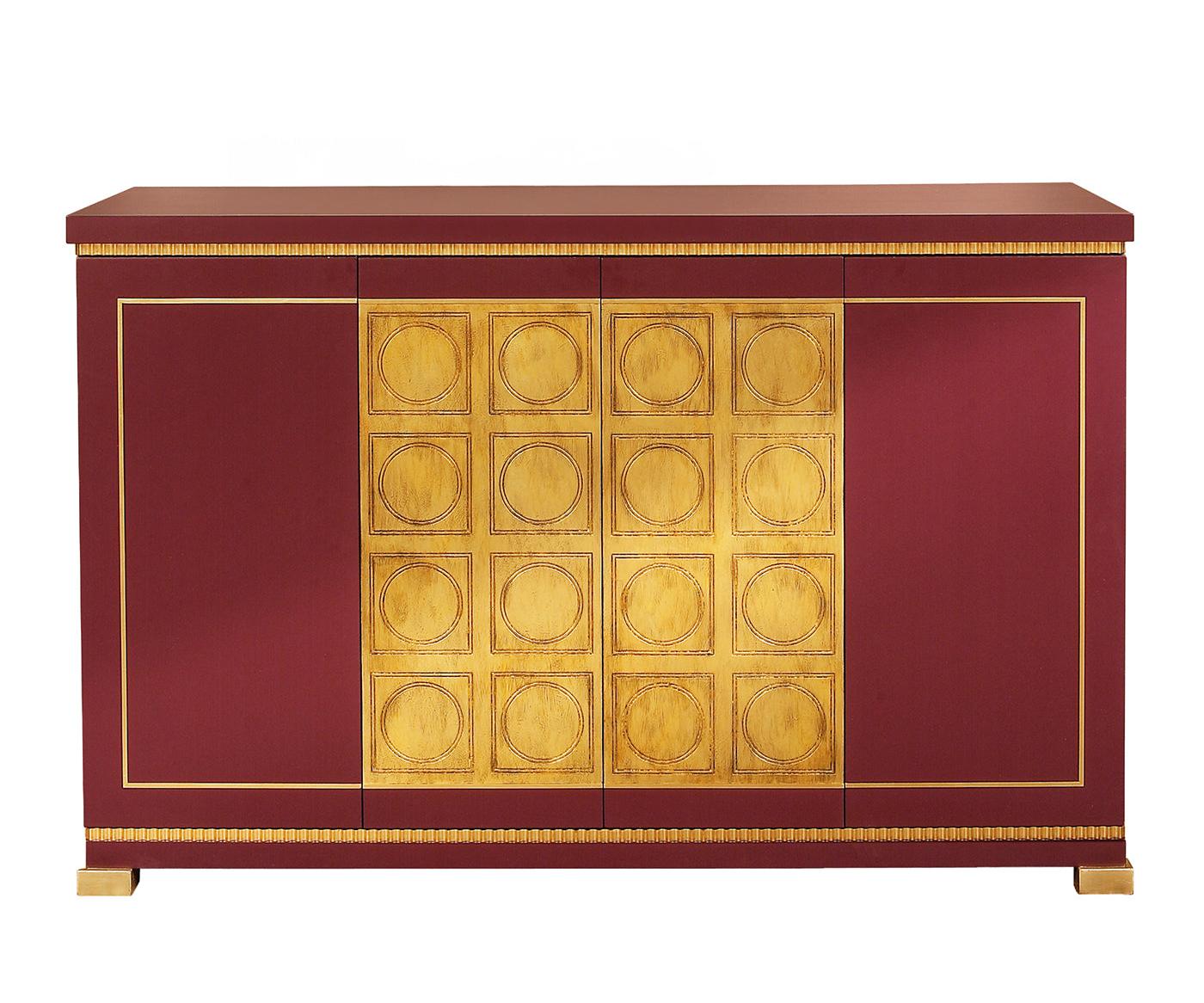 Gold Leaf лакталған панельді буфет
