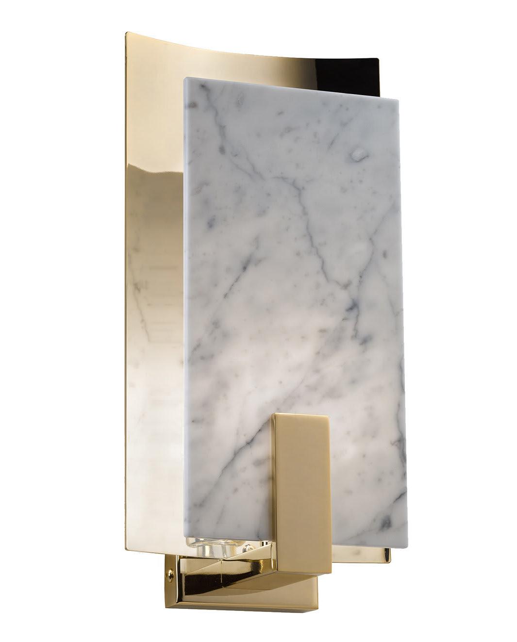 Carrara мәрмәрлі латунь бра